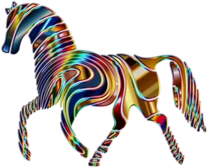 Psychedelic Horse Artwork PNG image