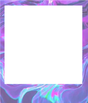 Psychedelic Polaroid Frame PNG image