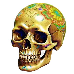 Psychedelic Skull Artwork Png A PNG image