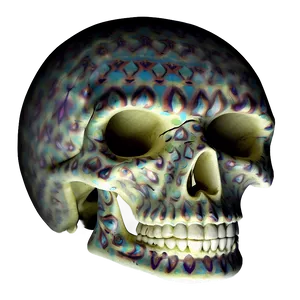 Psychedelic Skull Artwork Png C PNG image