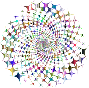 Psychedelic Starburst Pattern PNG image