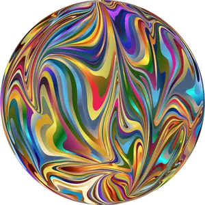 Psychedelic Swirl Sphere PNG image