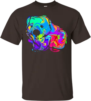 Psychedelic Wombat T Shirt Design PNG