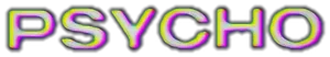 Psycho Colorful Text Effect PNG