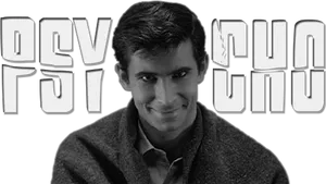 Psycho Movie Character Portrait PNG image