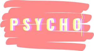 Psycho Text Abstract Background PNG