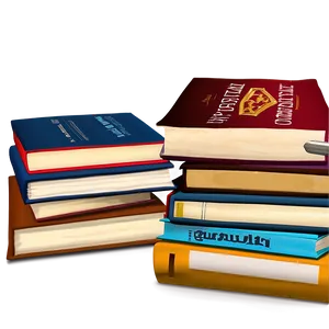 Psychology Books Pile PNG Uks54 PNG