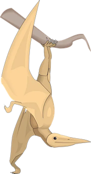 Pterosaur_ Hanging_ On_ Branch