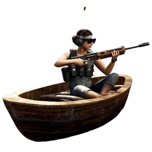 Pubg Character In Boat PNG 21