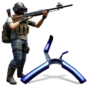 Pubg Character With Crossbow PNG Dtf