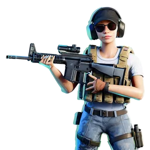 Pubg Character With M416 Rifle PNG 72 PNG