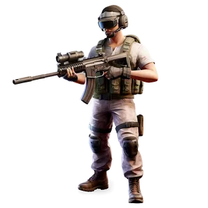Pubg Character With M416 Rifle PNG Emr30 PNG