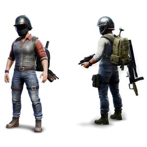 Pubg Character With Motorcycle Helmet PNG 06262024 PNG
