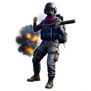 Pubg Character With Smoke Grenade PNG 06262024