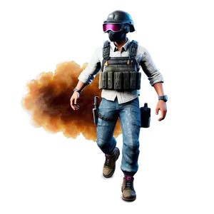 Pubg Character With Smoke Grenade PNG Woe33 PNG