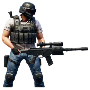 Pubg Warrior With Gun Png 78 PNG image