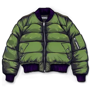 Puffer Style Bomber Jacket PNG Naw PNG