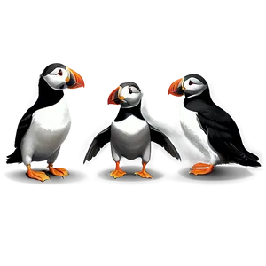 Puffin Family Cartoon Png 81 PNG image