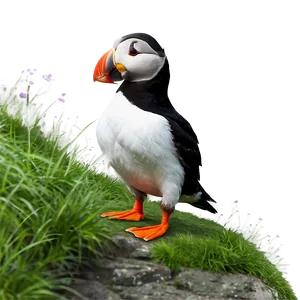Puffin On Cliff PNG 92