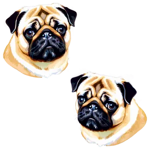 Pug Dog Head PNG 06212024