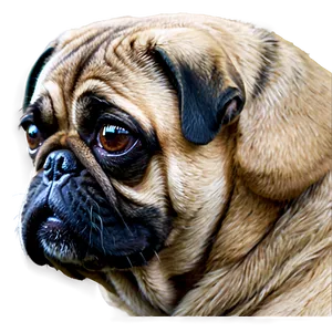Pug Dog Head PNG 06212024