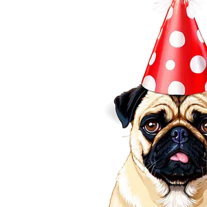 Pug With Party Hat Png Udy91 PNG image