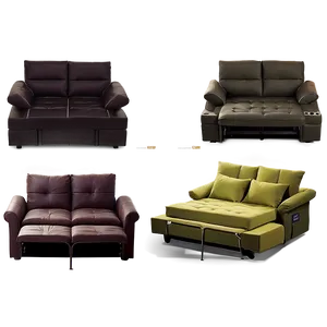 Pull-out Bed Couch PNG 26
