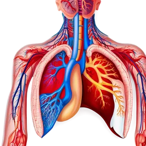 Pulmonary Circulation Diagram Png 06132024 PNG image