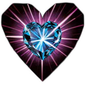 Pulsating Diamond Heart Energy PNG Lqi PNG