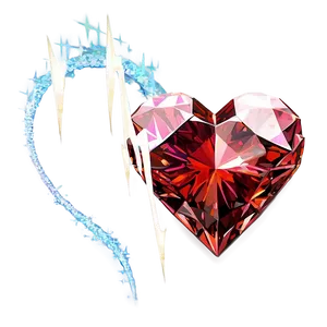 Pulsating Diamond Heart Energy PNG Xpe61 PNG