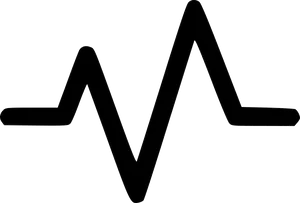 Pulse Wave Icon Black Background PNG image