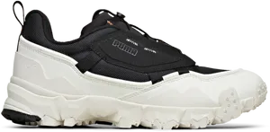 Puma Black White Sneaker Profile PNG image