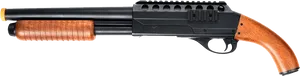 Pump Action Shotgun Side View PNG image