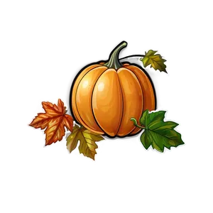 Pumpkin And Leaves Clipart PNG Dlm22 PNG