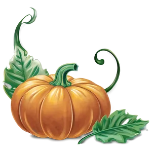 Pumpkin And Leaves Clipart PNG Xos PNG