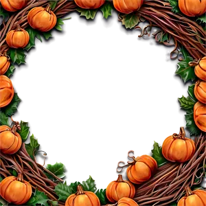 Pumpkin And Spice Wreath PNG 05242024
