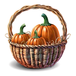 Pumpkin Basket Clipart PNG Jjg75 PNG