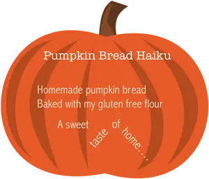 Pumpkin Bread Haiku PNG image