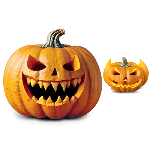 Pumpkin Face With Fangs PNG 06132024 PNG