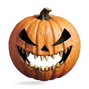 Pumpkin Face With Fangs PNG Sfq PNG