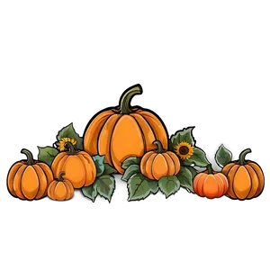Pumpkin Patch And Sunflower Field PNG Ati63 PNG