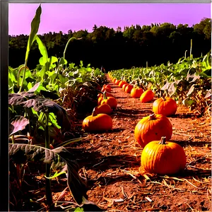 Pumpkin Patch On Farm PNG 5