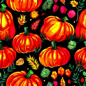 Pumpkin Patch Sunset Glow PNG 89