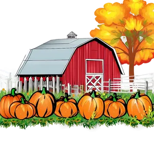 Pumpkin Patch With Barn Backdrop Png Guq35 PNG image