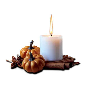 Pumpkin Spice Candle PNG Hbl27