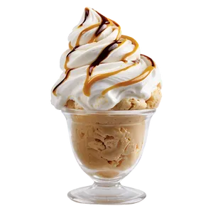 Pumpkin Spice Ice Cream Sundae PNG 06282024