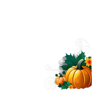 Pumpkin Thanksgiving Border Png 06202024 PNG image