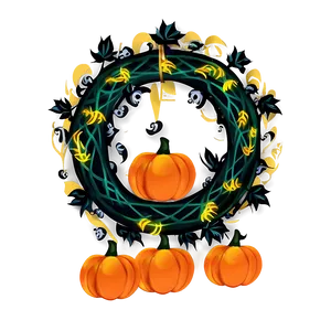 Pumpkin Wreath Clipart PNG 06132024 PNG