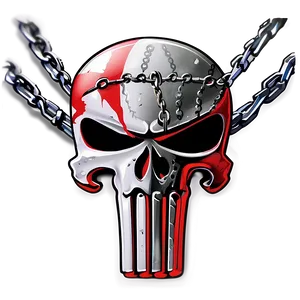 Punisher Skull With Chains Png 06252024 PNG image