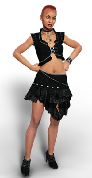 Punk Fashion Model Pose